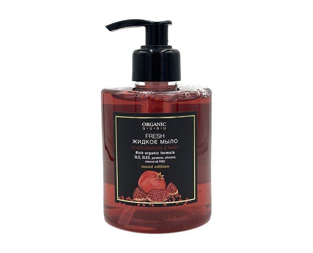 ORGANIC GURU liquid soap Pomegranate and mint 300ml